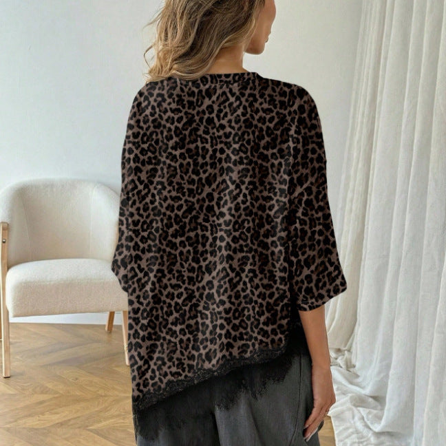 Camisa camiseta leopardo